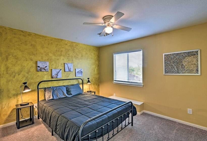 Walk To Ocean: Lakefront Dickinson Stucco House!