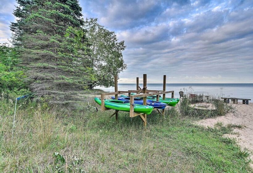 Lakefront Forestville Paradise W/ Private Beach!