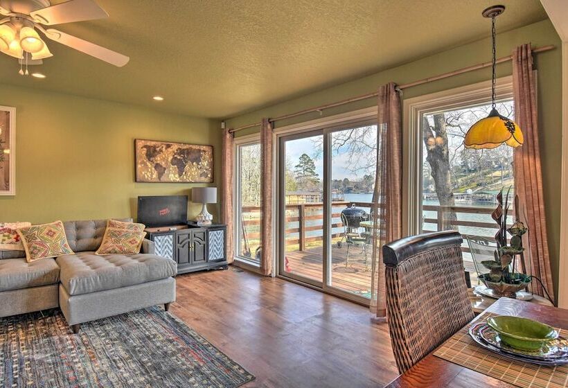 Updated Deck & Dock: Lakefront Home In Hot Springs