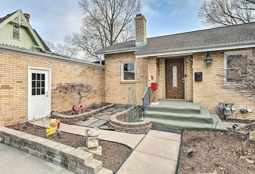 Riverfront Rockford Home W/ Fire Pit & Deck!