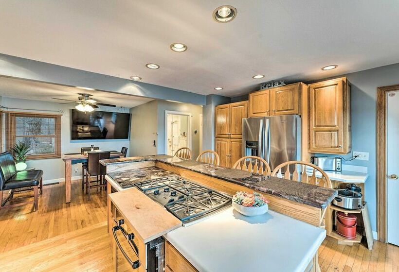 Riverfront Rockford Home W/ Fire Pit & Deck!