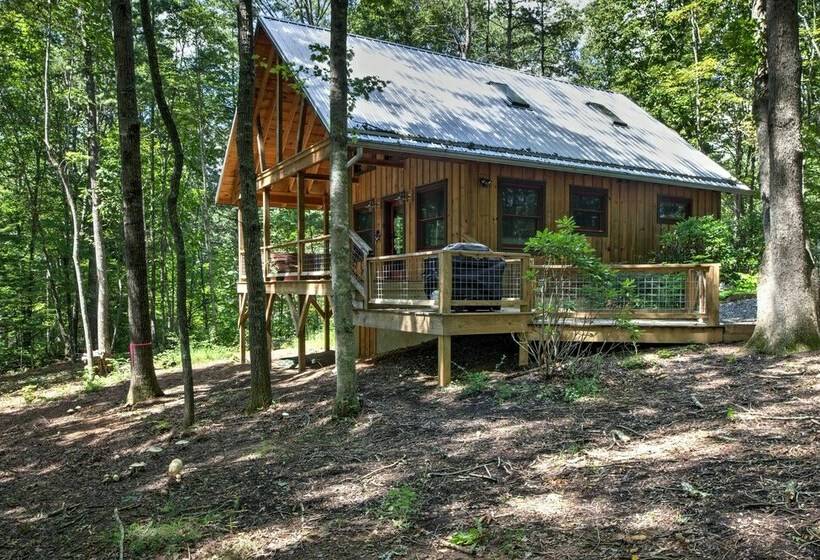Romantic Asheville Area Cabin W/ Deck & Hot Tub!