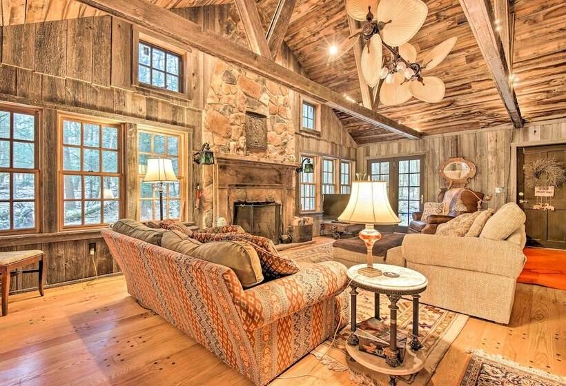 Secluded & Rustic Lake Harmony Cabin W/ Fire Pit!