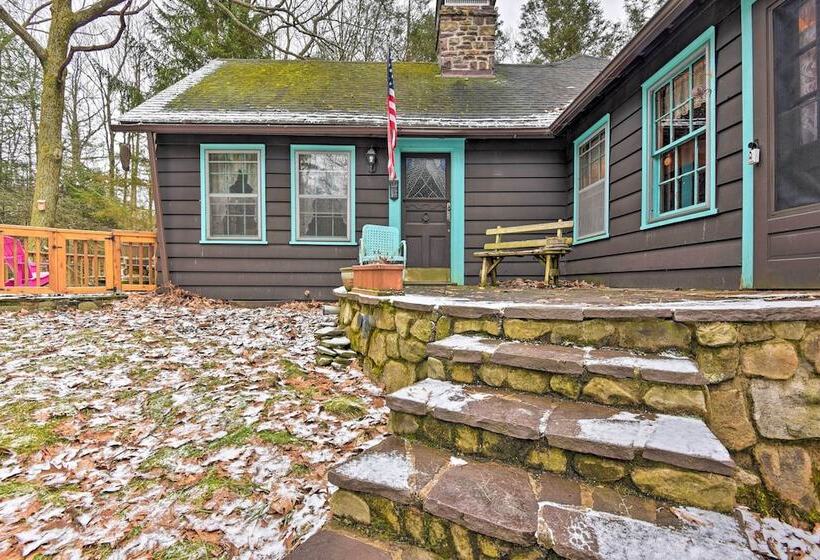 Secluded & Rustic Lake Harmony Cabin W/ Fire Pit!