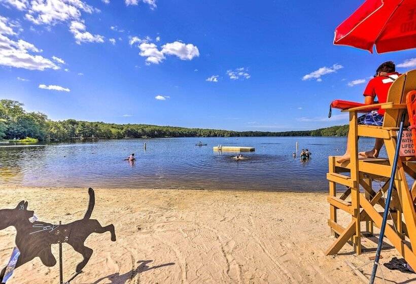 Wraparound Deck: Big Bass Lake Home In Gouldsboro