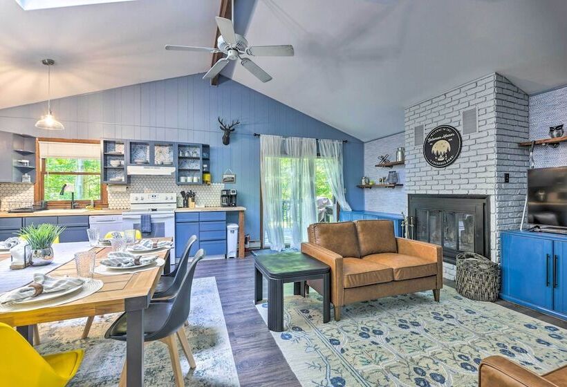 Wraparound Deck: Big Bass Lake Home In Gouldsboro