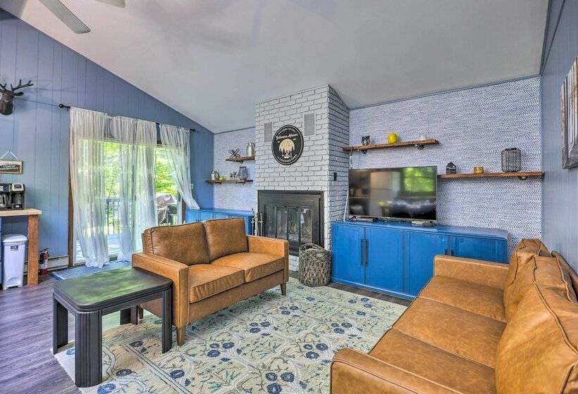 Wraparound Deck: Big Bass Lake Home In Gouldsboro