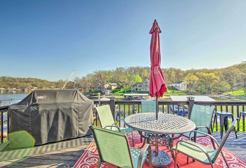 Boat Slip, Fire Pit: Lakefront Sunrise Beach Home!