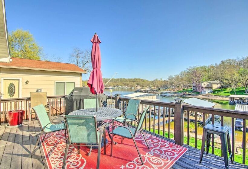 Boat Slip, Fire Pit: Lakefront Sunrise Beach Home!