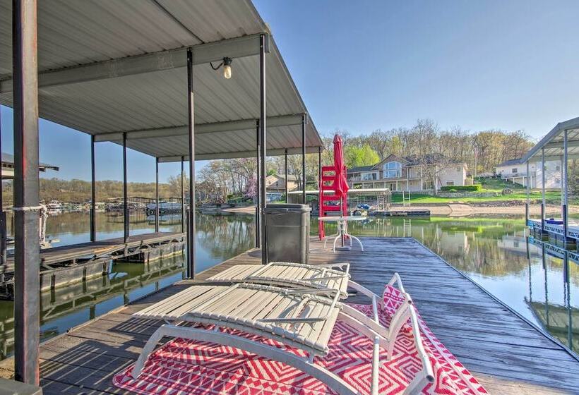 Boat Slip, Fire Pit: Lakefront Sunrise Beach Home!