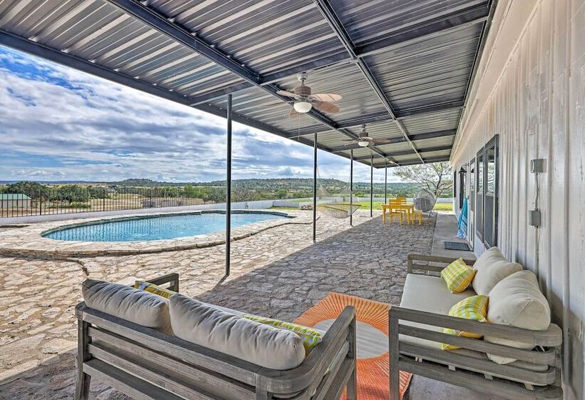 Trendy Fredericksburg Pad W/ Pool & Valley Views!