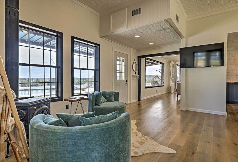 Trendy Fredericksburg Pad W/ Pool & Valley Views!