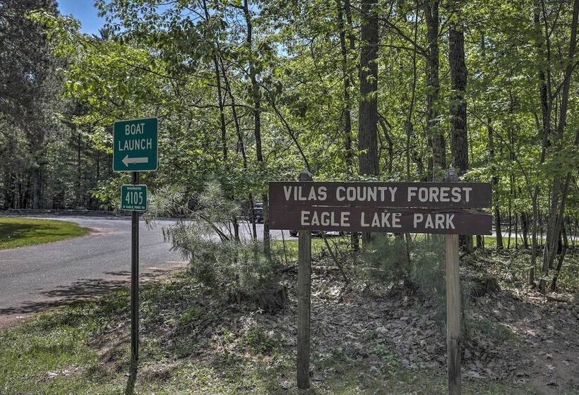 Waterfront Eagle River Lake Home W/ Boat Dock