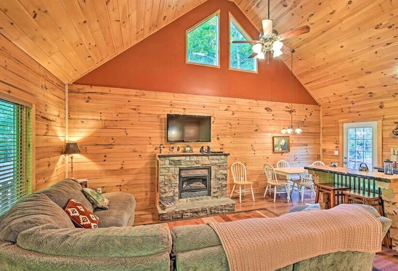 Rustic Andrews Cabin Rental W/ Deck + Fire Pit!