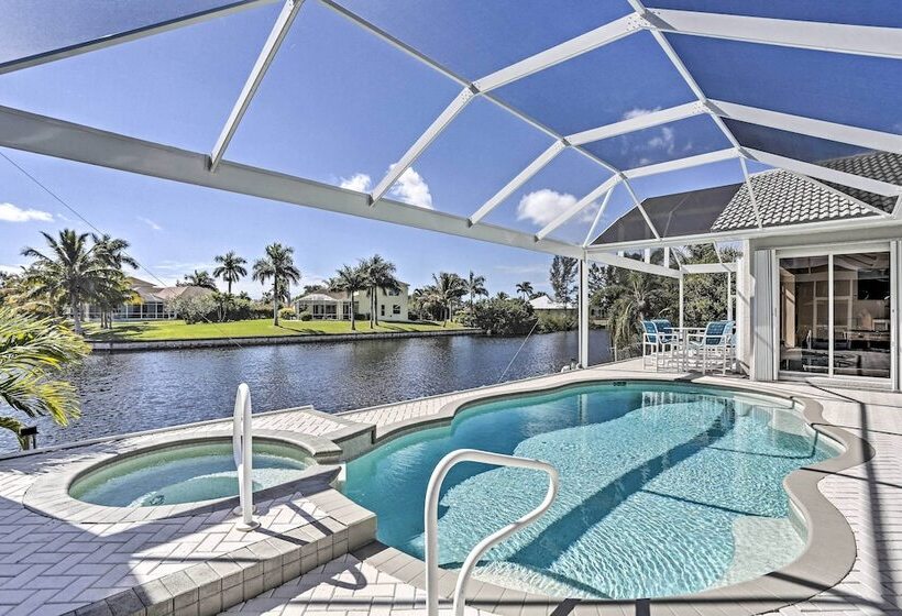 Canalfront Pool & Hot Tub: Home In Cape Coral