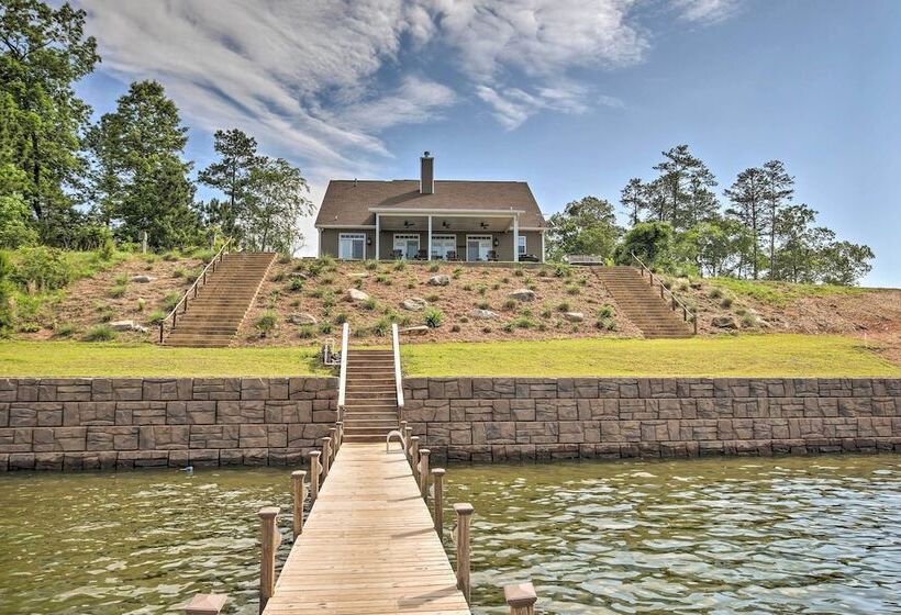 Elegant Lakefront Gem W/ Dock + Sunset Views!