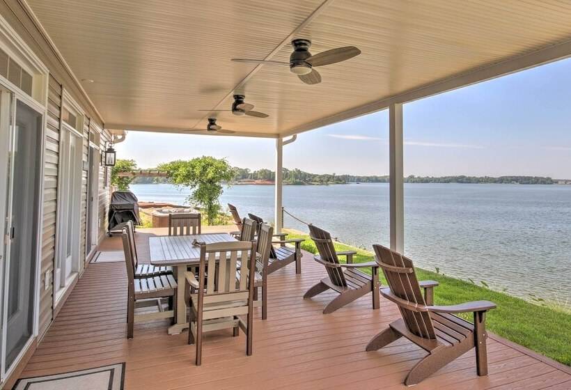 Elegant Lakefront Gem W/ Dock + Sunset Views!