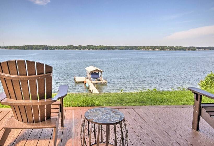 Elegant Lakefront Gem W/ Dock + Sunset Views!