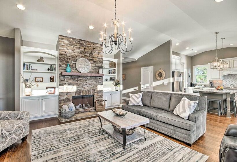 Elegant Lakefront Gem W/ Dock + Sunset Views!