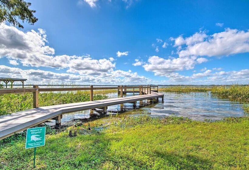 Waterfront Lake Dora Escape W/ Private Dock & Slip
