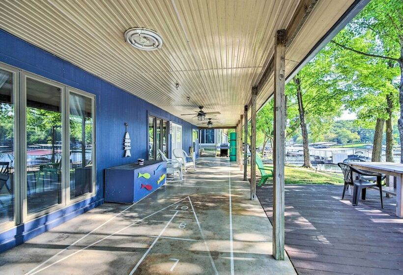Boat Dock + Slides: Lakefront Gravois Mills Home