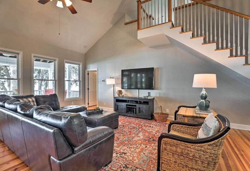 Lakefront Retreat W/ Game Room & Private Dock!