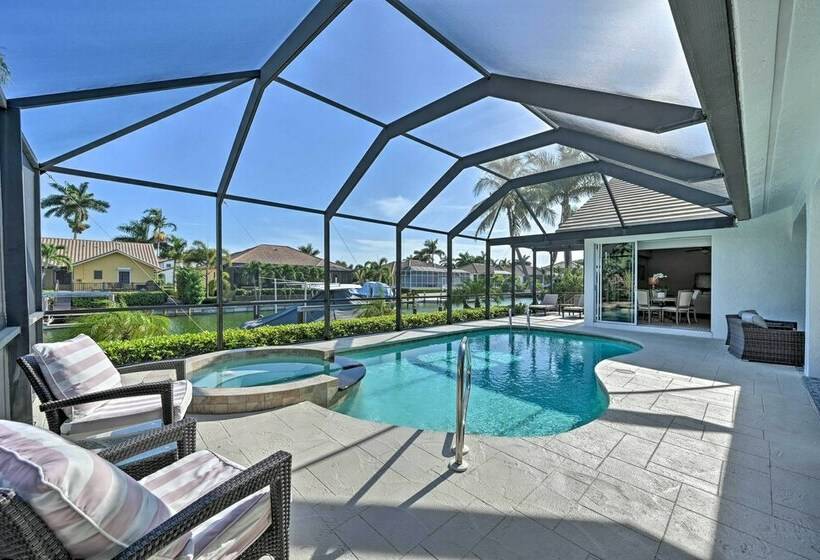 Waterfront Home W/ Pool, Spa & Dock: Walk To Beach