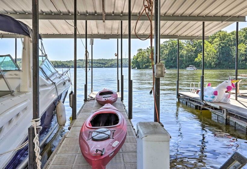 Waterfront Lake Ozark Home W/ Dock & Boat Slip!