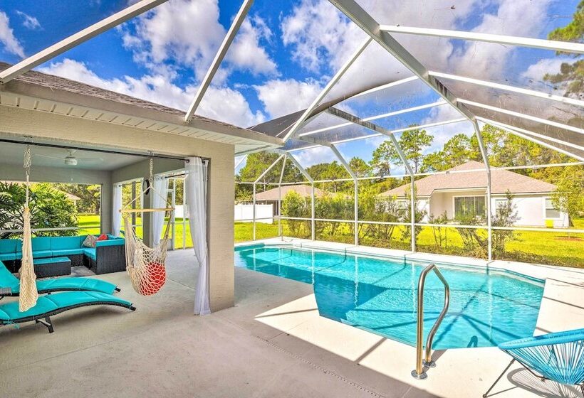 Bright Palm Coast Gem W/ Lanai & Private Pool