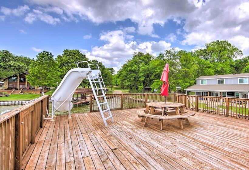 Private Dock & Boat House: Lakefront Mabank Home