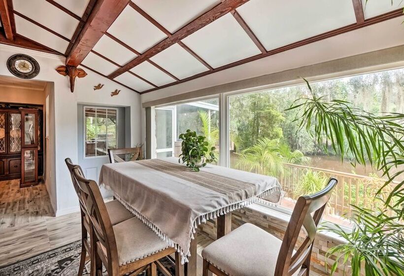 Lush Riverfront Escape W/ Private Boat Dock!