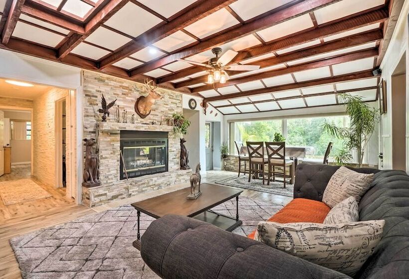 Lush Riverfront Escape W/ Private Boat Dock!