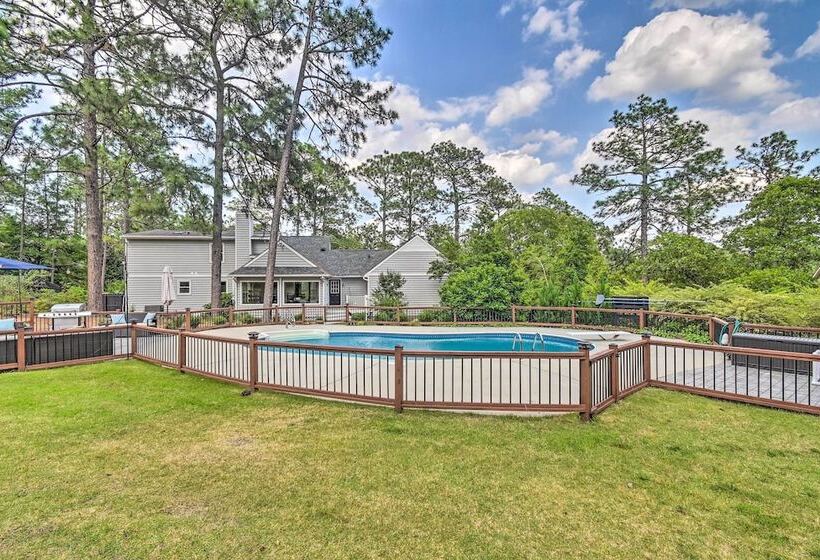 Peaceful Southern Pines Home W/ Pool + Yard!