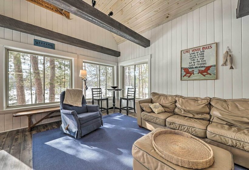 Quiet Waterfront Cabin W/ Dock, Game Room, Hot Tub