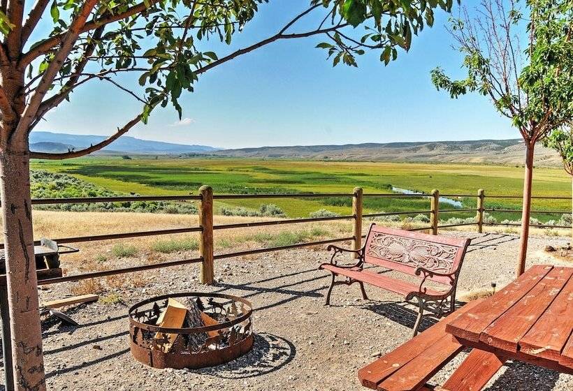 Remote Antimony Log Cabin W/ Green Meadow Views!