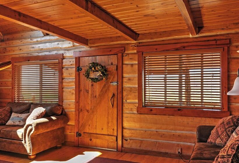 Remote Antimony Log Cabin W/ Green Meadow Views!