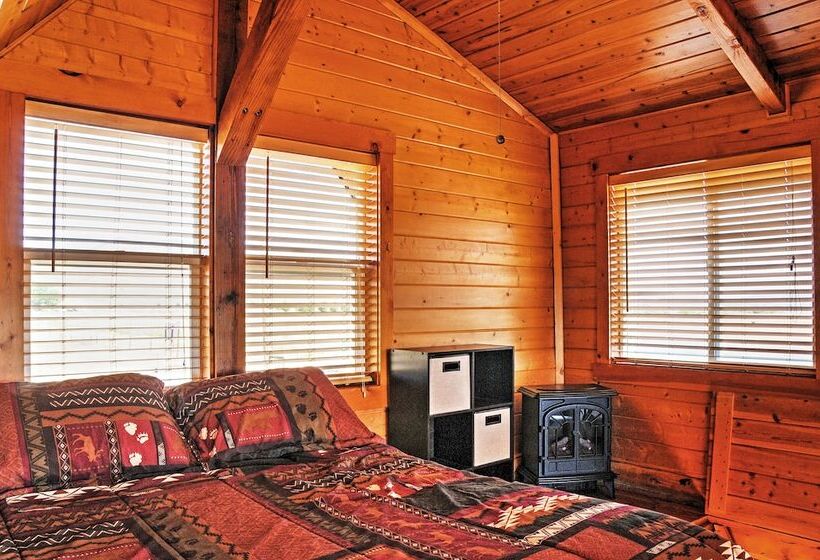 Remote Antimony Log Cabin W/ Green Meadow Views!