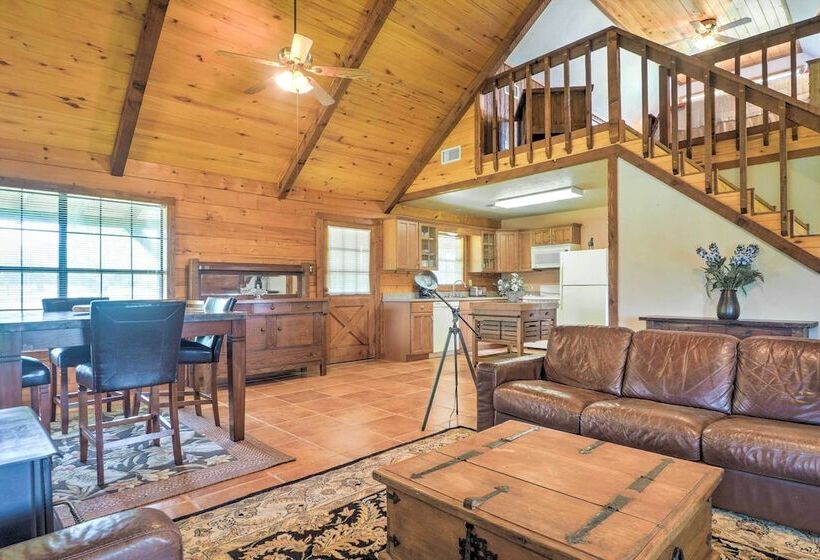 On Farm: Rustic Carmine Log Cabin W/ Porch!