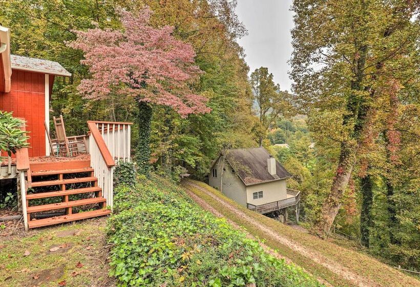 Rustic Red Cabin W/ Deck In Maggie Valley Club!