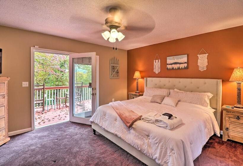Rustic Red Cabin W/ Deck In Maggie Valley Club!