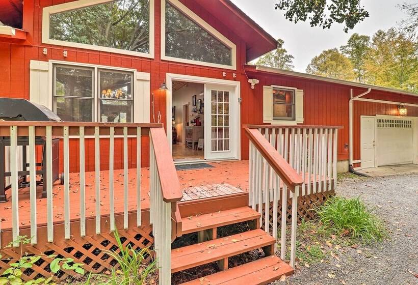 Rustic Red Cabin W/ Deck In Maggie Valley Club!