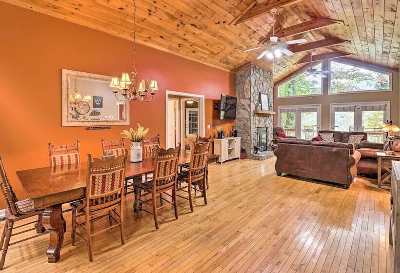 Rustic Red Cabin W/ Deck In Maggie Valley Club!