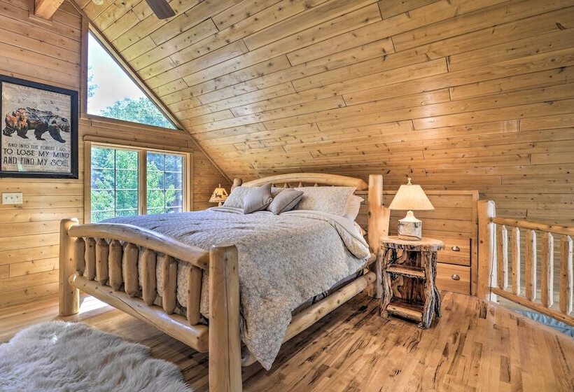 Cabin On Lake W/ 63 Acres & Trails + Guest House!