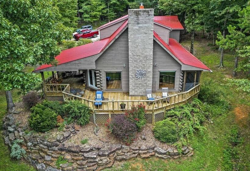 Charming Cabin W/ Hot Tub, Fire Pit & Views!