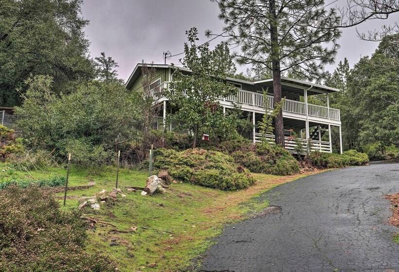 Forest View Deck + Fire Pits: Pine Grove Retreat!