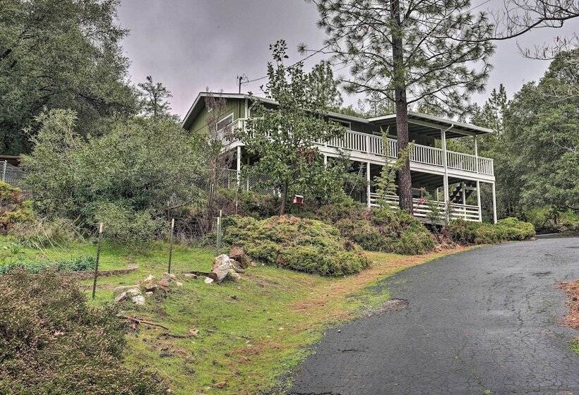 Forest View Deck + Fire Pits: Pine Grove Retreat!