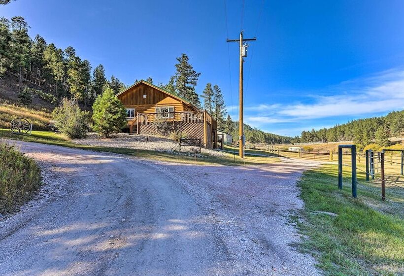 Hill City Log Cabin W/ On Site Trout Fishing!
