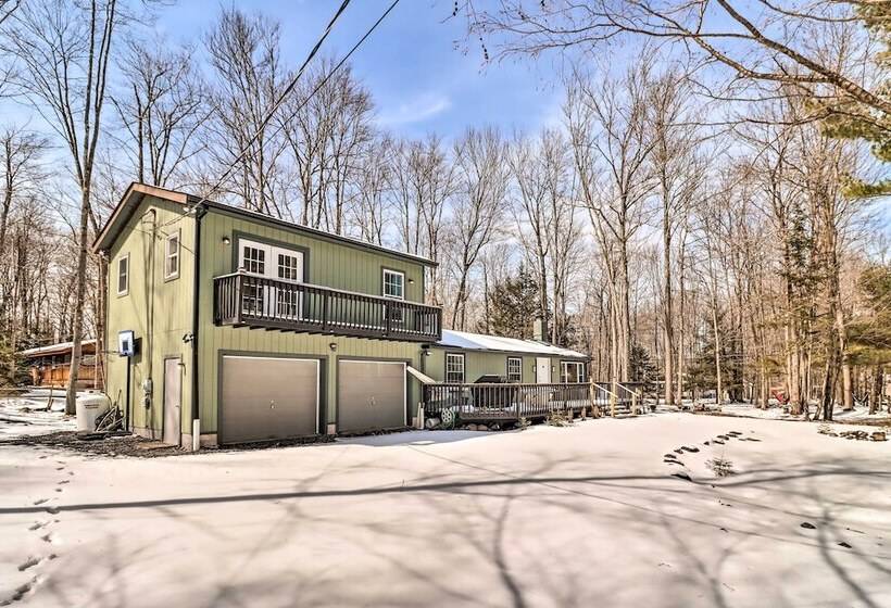 Hot Tub & Fire Pit: Modern Pocono Mountain Home