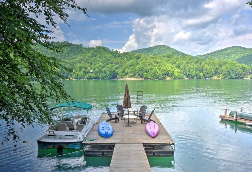 Nantahala Lake Family Home W/ Private Dock & Views