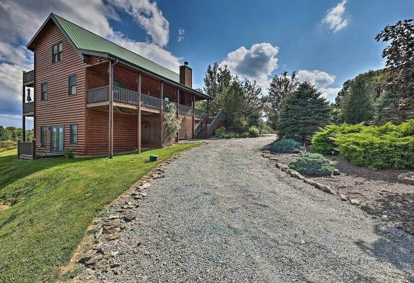 Piney Creek Mountain View Cabin W/ Wraparound Deck